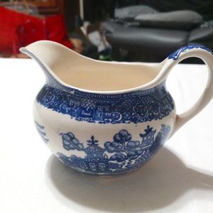 Vintage Blue Willow Creamer 2 of 2